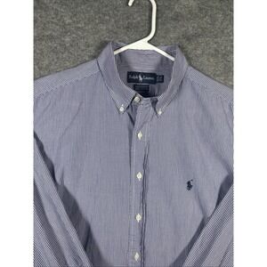 Ralph Lauren Yarmouth Button Down Long‎ Sleeve Shirt Purple Gingham ✅17.5-34/35